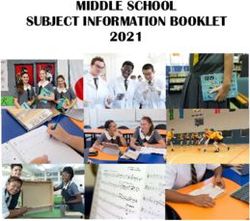 MIDDLE SCHOOL SUBJECT INFORMATION BOOKLET 2021