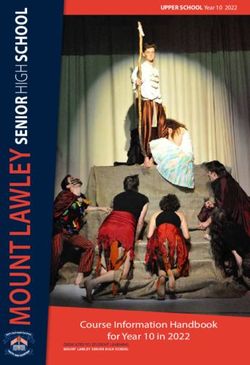 Course Information Handbook for Year 10 in 2022 - UPPER SCHOOL Year 10 2022 - Mount Lawley Senior High School