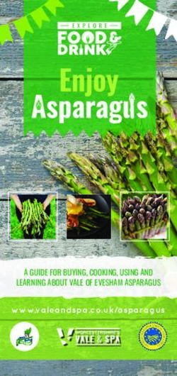 A GUIDE FOR BUYING, COOKING, USING AND LEARNING ABOUT VALE OF EVESHAM ASPARAGUS - www.valeandspa.co.uk/asparagus - Vale and Spa