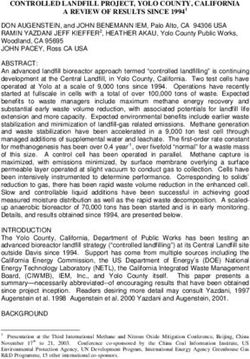 CONTROLLED LANDFILL PROJECT, YOLO COUNTY, CALIFORNIA A REVIEW OF RESULTS SINCE 19941