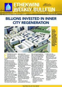 ETHEKWINI WEEKLY BULLETIN - BILLIONS INVESTED IN INNER CITY REGENERATION - eThekwini Municipality