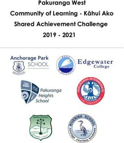 Pakuranga West Community of Learning - Kāhui Ako Shared Achievement Challenge 2019 2021