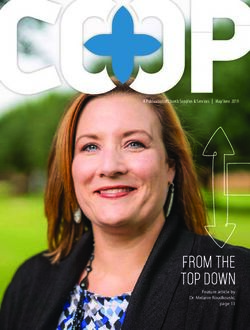 From the Top Down - A Publication of Church Supplies & Services | May/June 2019 - Feature article by Dr. Melanie Roudkovski, Church CO+OP