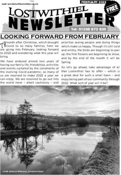 LOOKING FORWARD FROM FEBRUARY - A month after Christmas, which brought - The Shire House