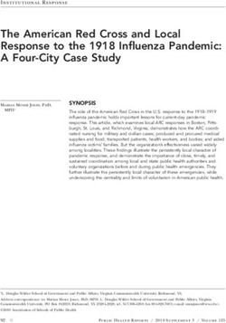The American Red Cross and Local Response to the 1918 Influenza Pandemic: A Four-City Case Study