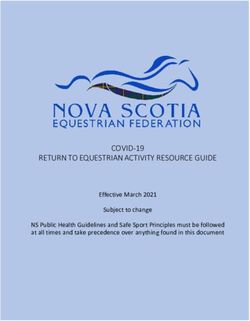 RETURN TO EQUESTRIAN ACTIVITY RESOURCE GUIDE COVID-19 - Subject to change NS Public Health Guidelines and Safe Sport Principles must be followed ...