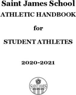 Saint James School ATHLETIC HANDBOOK STUDENT ATHLETES - for 2020-2021