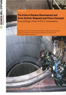 The Crisis of Nuclear Disarmament and Arms Control: Diagnosis and Future Concepts Proceedings of the N.EX.T. Generation