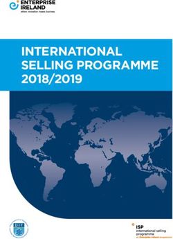 INTERNATIONAL SELLING PROGRAMME 2018/2019 - Enterprise Ireland