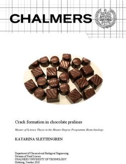Crack formation in chocolate pralines - KATARINA SLETTENGREN Master of Science Thesis in the Master Degree Programme Biotechnology