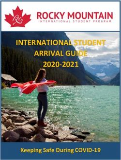INTERNATIONAL STUDENT ARRIVAL GUIDE 2020-2021 - Keeping Safe During COVID-19 - Rocky ...