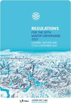 REGULATIONS FOR THE 30TH WINTER UNIVERSIADE 2021 LUCERNE, SWITZERLAND 11 TO 21 DECEMBER 2021 - FISU