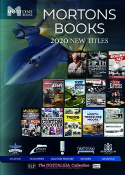 MORTONS BOOKS 2020 new titles - AVIATION