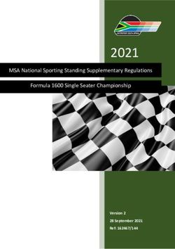 2021 MSA National Sporting Standing Supplementary Regulations Formula 1600 Single Seater Championship