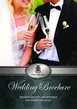 Wedding Brochure Specialists in stylish, intimate events and exclusive use parties