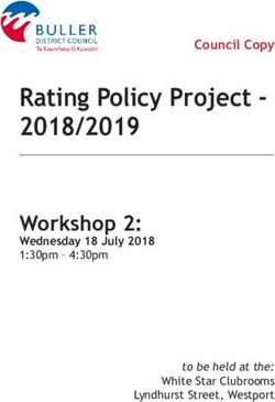 Rating Policy Project 2018/2019 - Workshop 2: Wednesday 18 July 2018 1:30pm - 4:30pm - Buller District Council