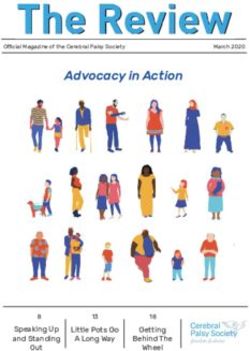 Advocacy in Action - Speaking Up and Standing - Cerebral Palsy Society