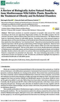 A Review of Biologically Active Natural Products from Mediterranean Wild Edible Plants: Benefits in the Treatment of Obesity and Its Related ...