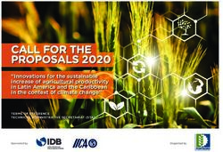 CALL FOR THE PROPOSALS 2020 - Fontagro