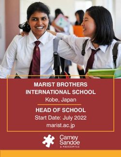 MARIST BROTHERS INTERNATIONAL SCHOOL HEAD OF SCHOOL - Start Date: July 2022 Kobe, Japan marist.ac.jp