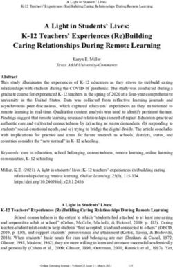 A Light in Students' Lives: K-12 Teachers' Experiences (Re)Building Caring Relationships During Remote Learning