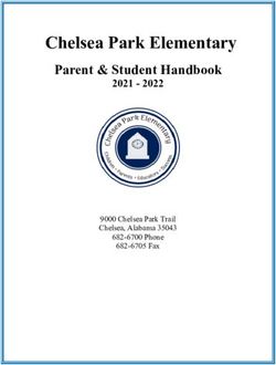 Chelsea Park Elementary - Parent & Student Handbook 2021 2022