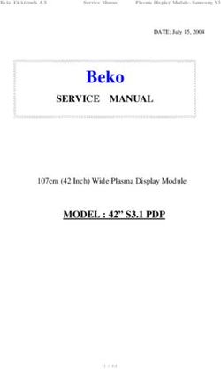 Beko SERVICE MANUAL MODEL : 42" S3.1 PDP - 107cm (42 Inch) Wide Plasma Display Module