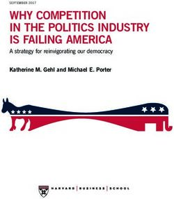 WHY COMPETITION IN THE POLITICS INDUSTRY IS FAILING AMERICA - Katherine M. Gehl and Michael E. Porter