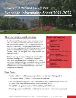 Exchange Information Sheet 2021-2022 - University of Maryland, College Park - The University of ...
