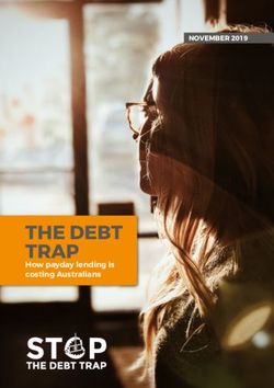 THE DEBT TRAP - NOVEMBER 2019