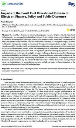 Impacts of the Fossil Fuel Divestment Movement: Effects on Finance, Policy and Public Discourse - MDPI