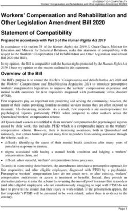 Workers' Compensation and Rehabilitation and Other Legislation Amendment Bill 2020 Statement of Compatibility