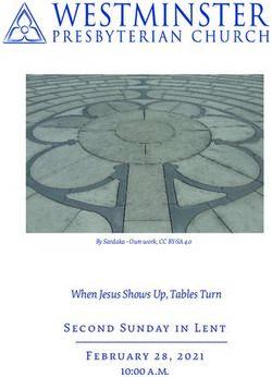 Second Sund ay in Lent February 28, 2021 - When Jesus Shows Up, Tables Turn 10:00 a.m - WestminsterGR