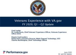Veterans Experience with VA.gov - FY 2020, Q1 - Q2 Update - Performance.gov