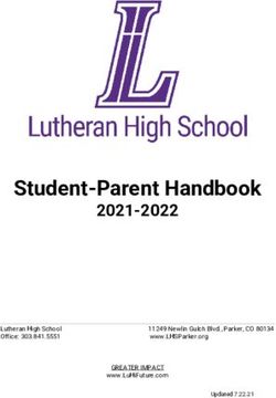 Student-Parent Handbook 2021-2022