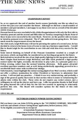 THE MBC NEWS - Montmorency Bowling Club