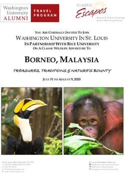 BORNEO, MALAYSIA WASHINGTON UNIVERSITY IN ST. LOUIS - TREASURES, TRADITIONS & NATURE'S BOUNTY
