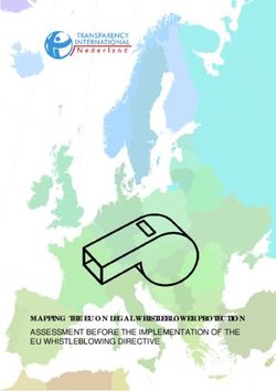 MAPPING THE EU ON LEGAL WHISTLEBLOWER PROTECTION - ASSESSMENT BEFORE THE IMPLEMENTATION OF THE EU WHISTLEBLOWING DIRECTIVE