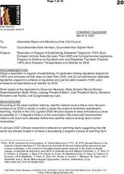 CONSENT CALENDAR March 9, 2021