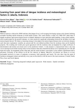 Learning from panel data of dengue incidence and meteorological factors in Jakarta, Indonesia