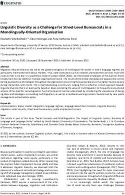 Linguistic Diversity as a Challenge for Street-Level Bureaucrats in a Monolingually-Oriented Organisation