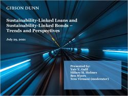 Sustainability-Linked Loans and Sustainability-Linked Bonds - Trends and Perspectives - July 29, 2021 Presented by: Yair Y. Galil Hillary H ...