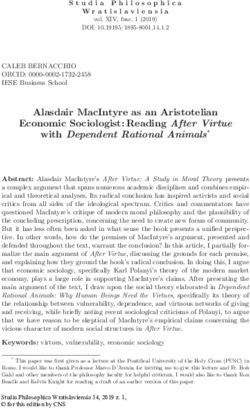 Alasdair MacIntyre as an Aristotelian Economic Sociologist: Reading After Virtue with Dependent Rational Animals