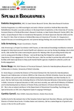 SPEAKER BIOGRAPHIES - Canadian Autism Spectrum Disorder ...