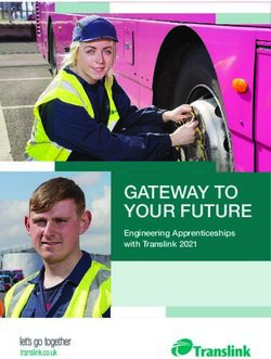 GATEWAY TO YOUR FUTURE - Engineering Apprenticeships with Translink 2021