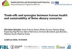Trade-offs and synergies between human health and sustainability of Swiss dietary scenarios