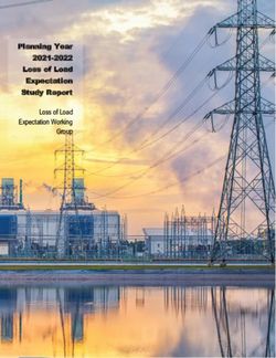 Planning Year 2021-2022 Loss of Load Expectation Study Report Loss of Load Expectation Working Group