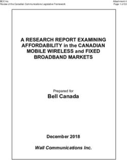 A RESEARCH REPORT EXAMINING - AFFORDABILITY in the CANADIAN BROADBAND MARKETS Bell Canada - Innovation, Science and Economic ...