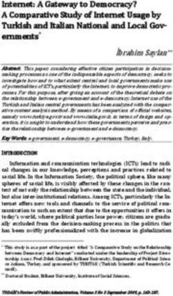 Internet: A Gateway to Democracy? A Comparative Study of Internet Usage by Turkish and Italian National and Local Gov-ernments