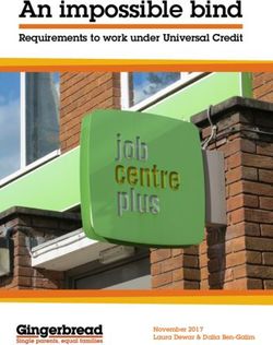 An impossible bind Requirements to work under Universal Credit - November 2017 Laura Dewar & Dalia Ben-Galim - Gingerbread